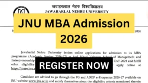 JNU MBA Admission 2026
