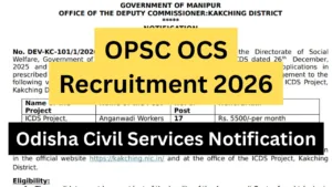 OPSC OCS Recruitment 2026