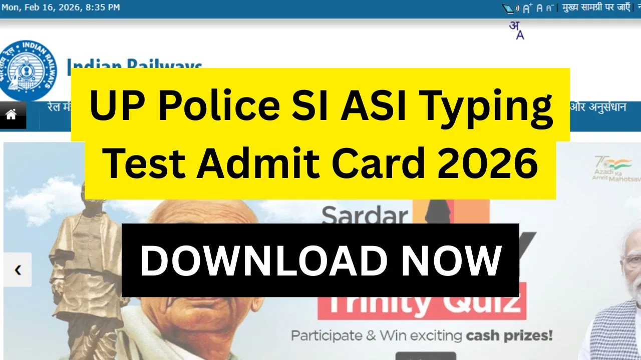 UP Police SI ASI Typing Test Admit Card 2026 Available Now